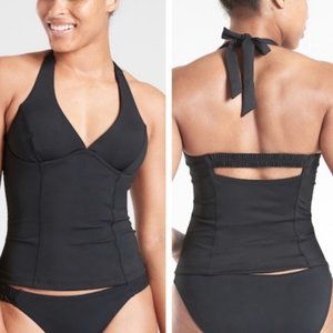 NWT Athleta Sculpted Halter Tankini Black
